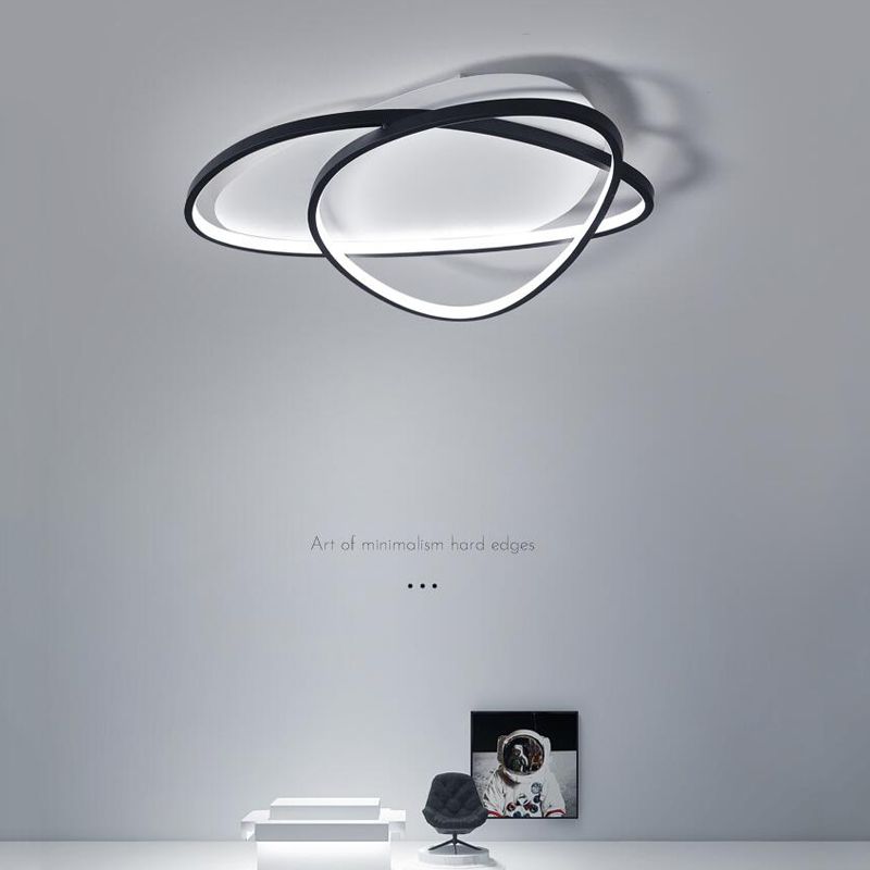 Linear Acrylic Flush Mount Modern Style 2-Light Ceiling Light Fixture for Bedroom