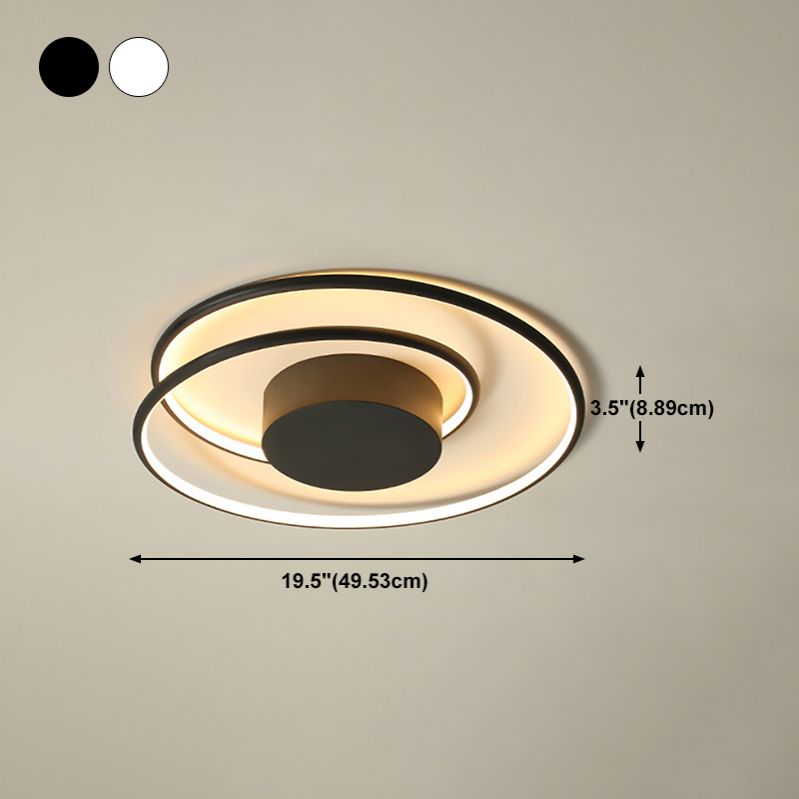 Lámpara de techo LED de aluminio de estilo nórdico, lámpara de techo de geometría Simple moderna para salón