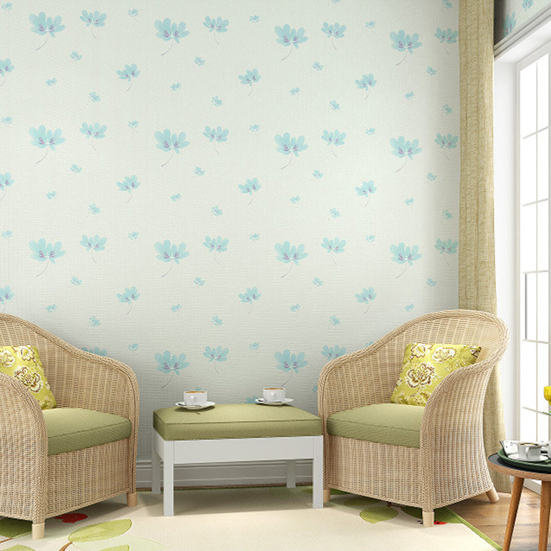 Wall Covering Flower Soft Color Farmhouse Non-Woven Material Wallpaper for Bedroom