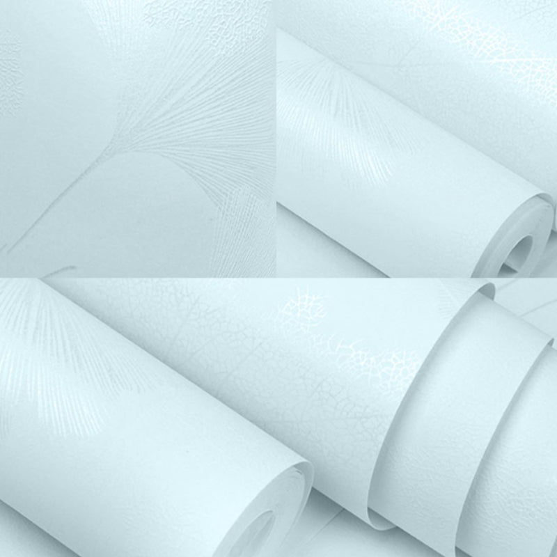 Plants Soft Color Wallpaper Ginkgo Leaf Moisture-Resistant Wall Art for Kids Bedroom