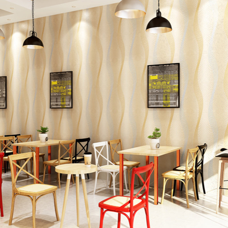 Modernist 57.1 sq ft Wallpaper Curve Moisture Resistant Wall Art in Pastel Color