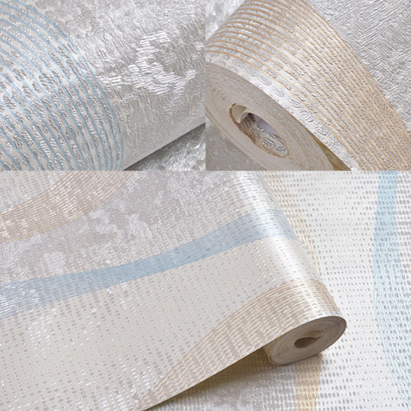 Modernist 57.1 sq ft Wallpaper Curve Moisture Resistant Wall Art in Pastel Color