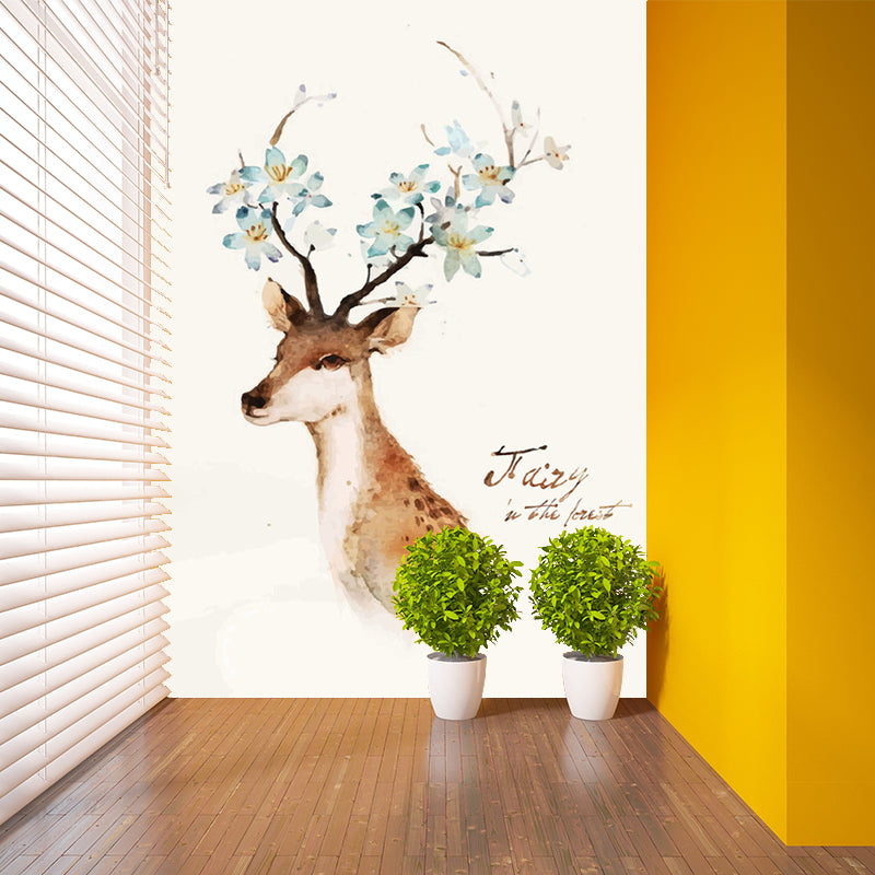 Waterproof Sika Deer Murals Wallpaper Customized Modern Art Wall Decor for Living Room