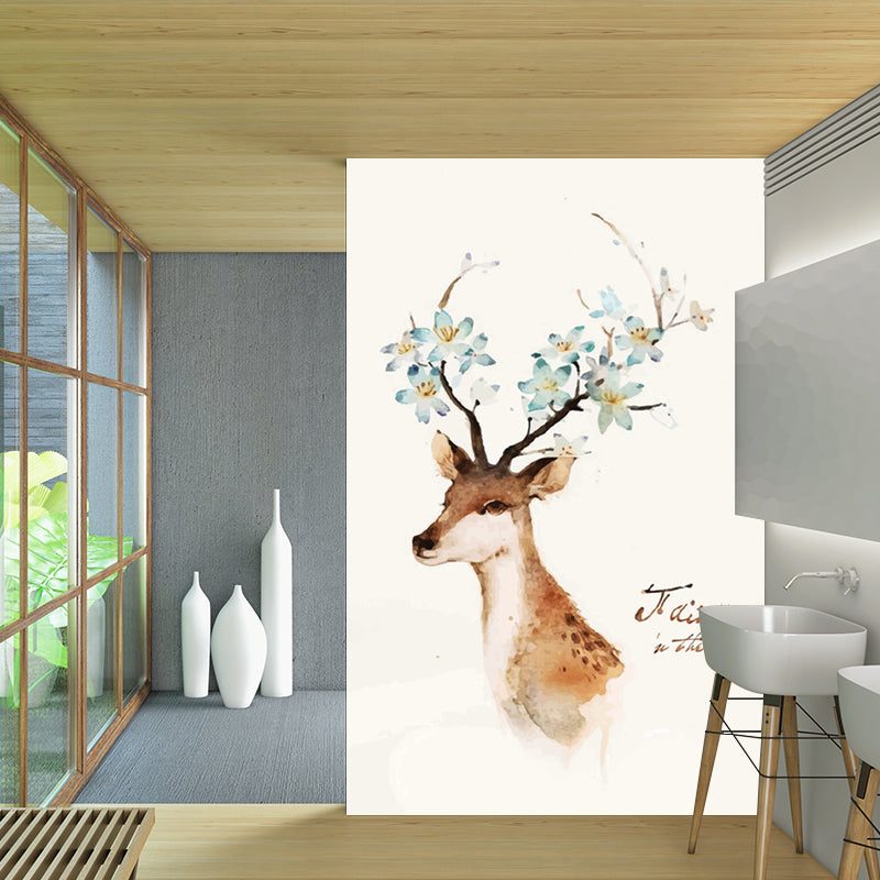 Waterproof Sika Deer Murals Wallpaper Customized Modern Art Wall Decor for Living Room
