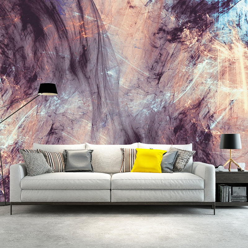 Abstract Rock Texture Wall Murals Modern Art Non-Woven Fabric Wall Covering in Brown