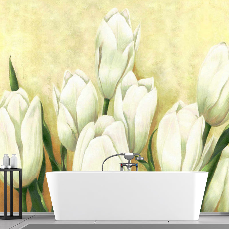 Beautiful Tulip Wall Mural Decal for Living Room Flower Print Wall Art, Custom Printed