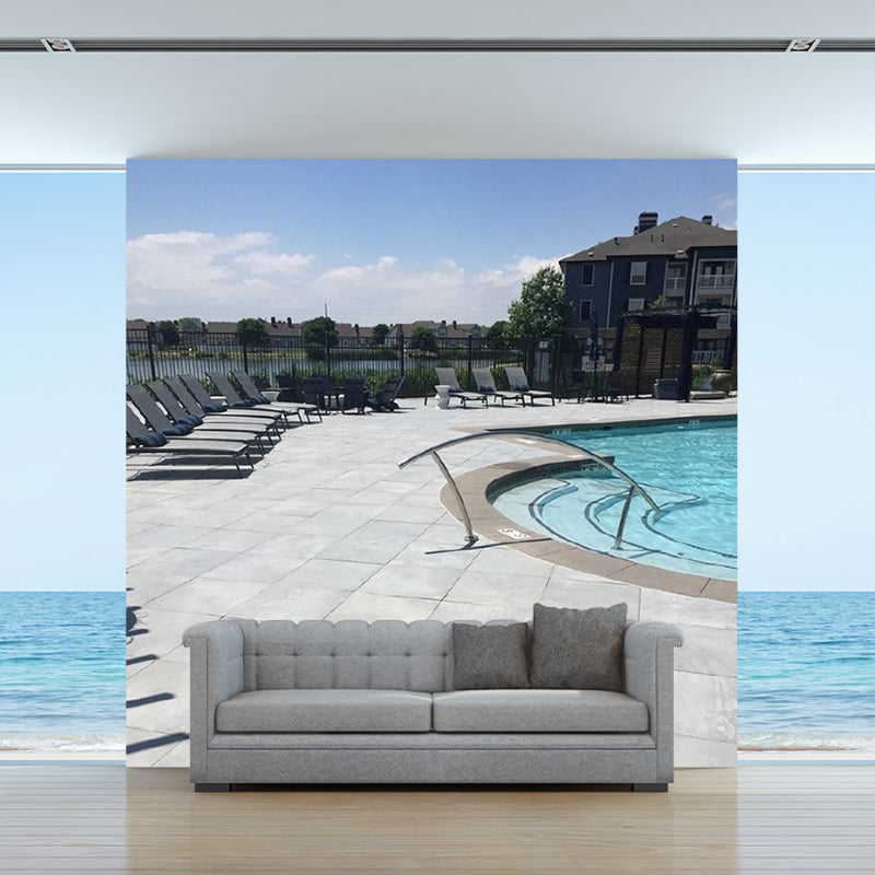 Photo Print Swimming Pool Mural Wallpaper Large Wall Covering for Home Decor, Custom Made