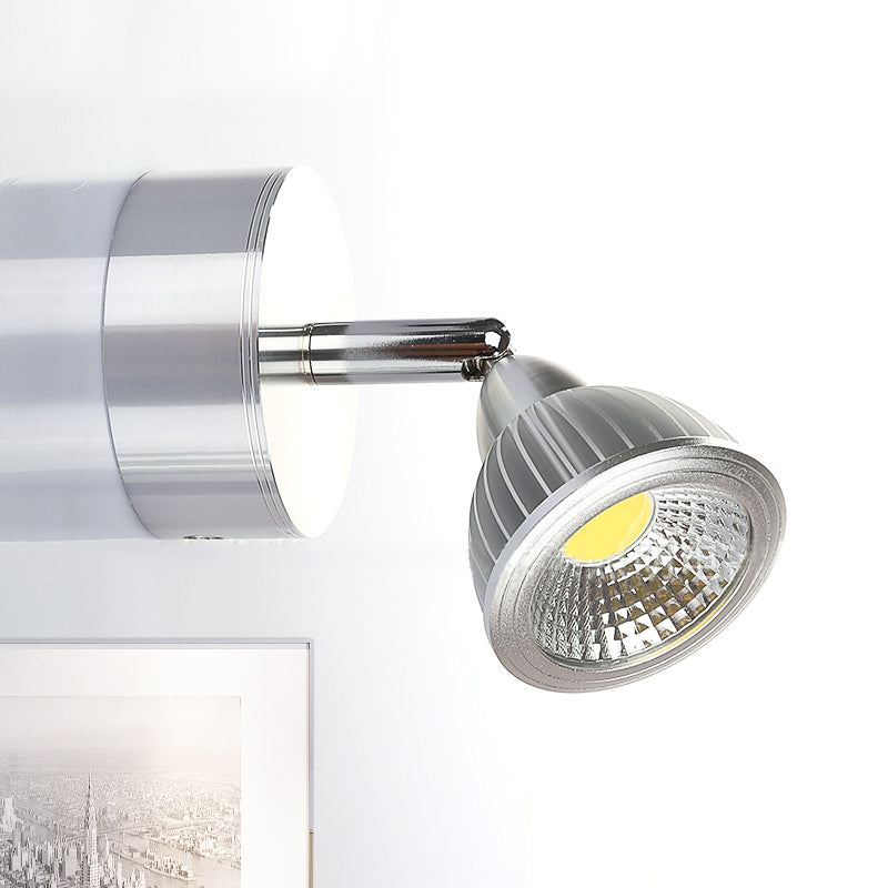 Chrom Finish 1 Lichtwandhalterung Leicht Industrielles Metall Rotatierbares Mini -Wandleuchte Leuchte