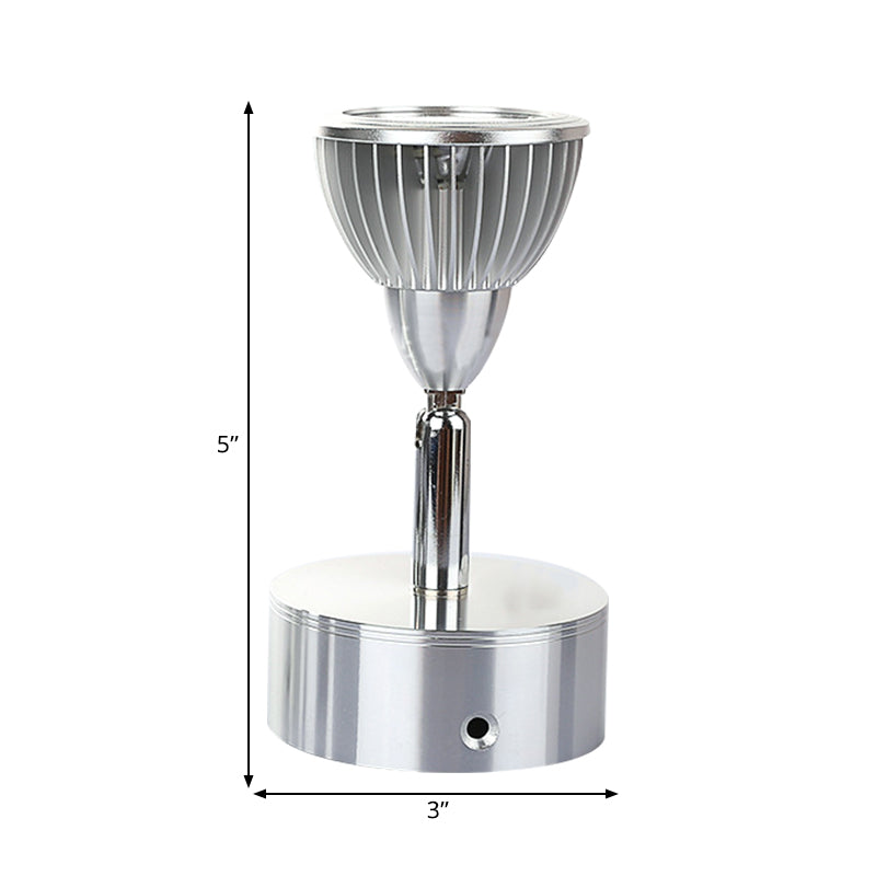 Chrome Finish 1 Light Wall Mount Light Industrial Metal Rotatable Mini Wall Light Sconce