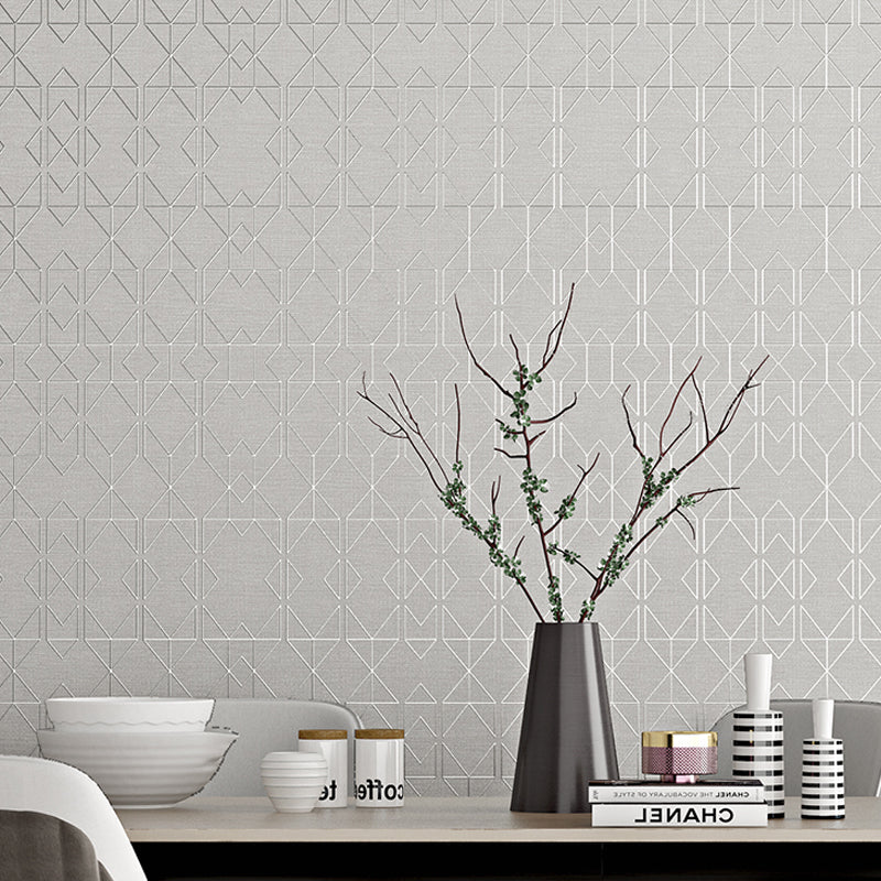 Non-Woven Unpasted Wallpaper Modern Geometric Patterned Wall Covering for Living Room