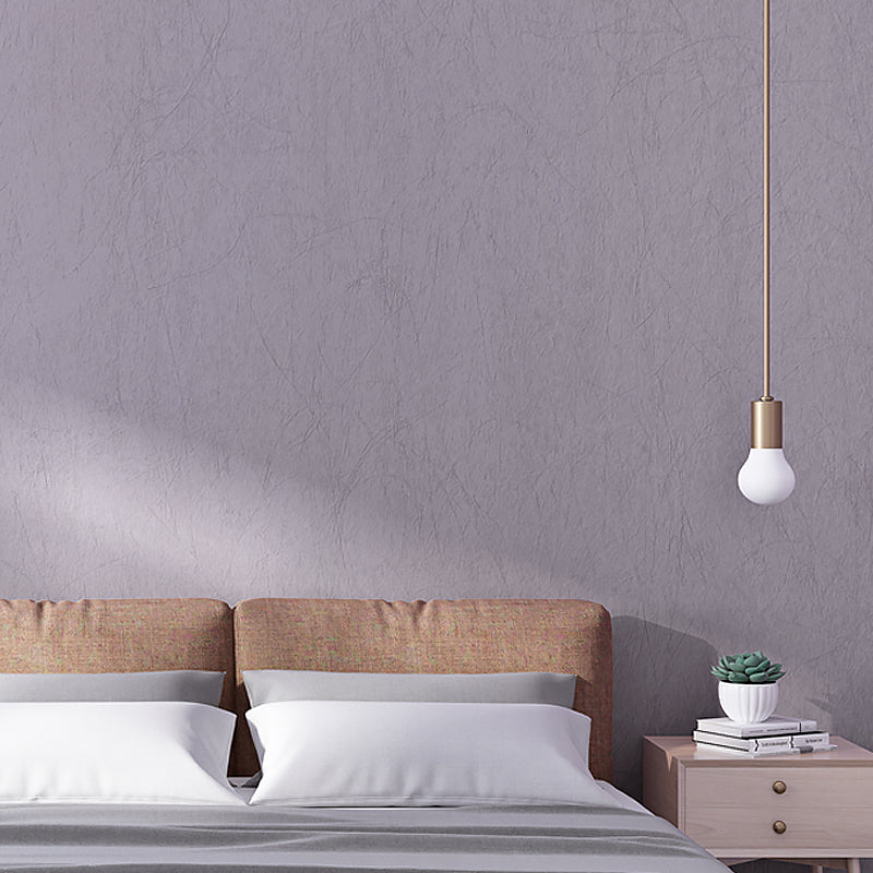 Moisture Resistant Solid Wallpaper Non-Woven Cloth Simple Style Wall Art for Bedroom