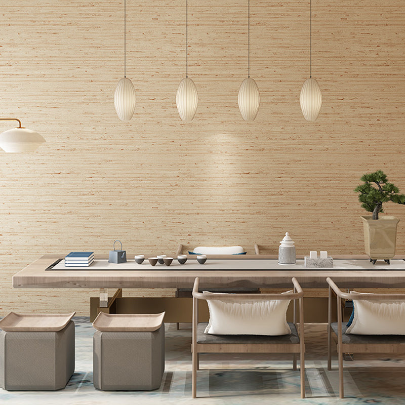 Waterproof Wallpaper Roll Simple Non-Woven Cloth Wall Decor with Stripe Pattern, 33' x 20.5"