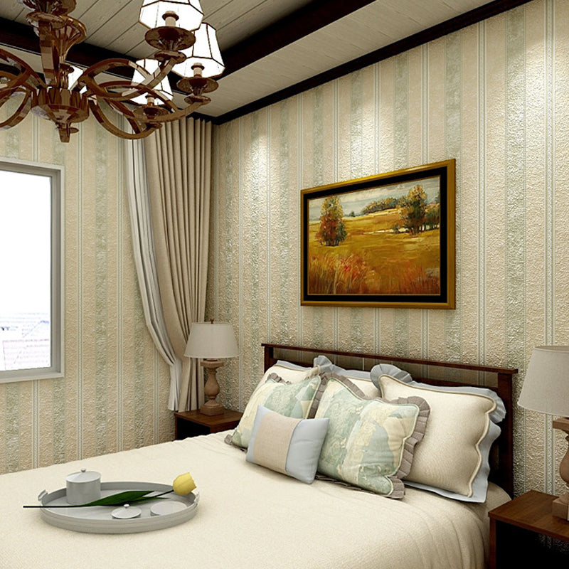 Antike Jacquard-Tapetenrolle für Schlafzimmer, 31' x 20,5" Wanddekoration in Pastellfarben