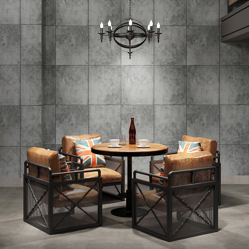 57.1-sq ft Industrial Wallpaper Roll Dark-Color Grid Tile Wall Art for Bedroom, Unpasted