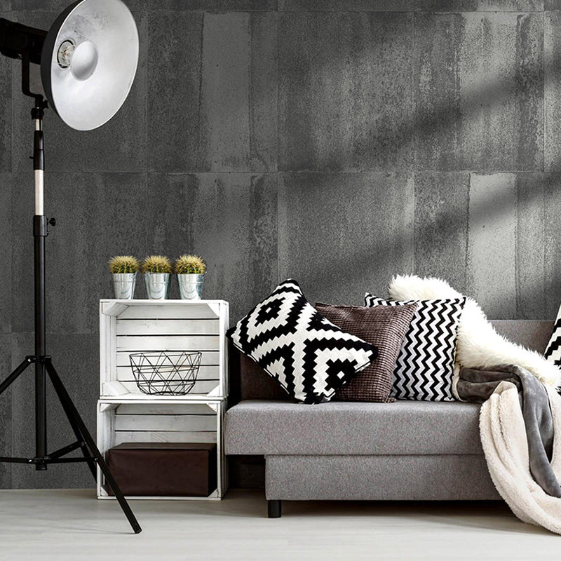 Dark Color Brushstroke Wallpaper Abstract Industrial Moisture Resistant Wall Art for Dining Room