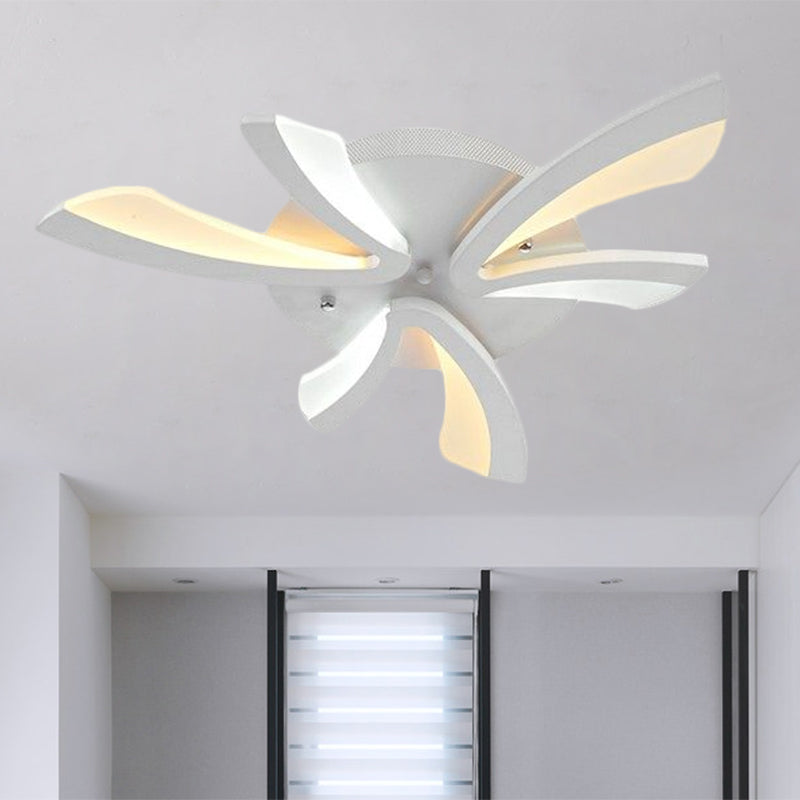 Dandelion moderne Flush Mount Light Acrylique 3/5/9 Lights Livrage de plafond de salon en lumière chaude / blanche