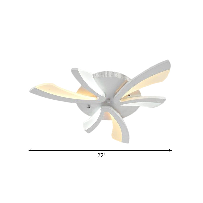 Dandelion moderne Flush Mount Light Acrylique 3/5/9 Lights Livrage de plafond de salon en lumière chaude / blanche