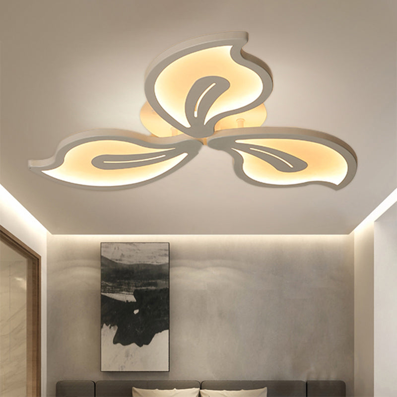 Bauhinia Leaf Fush Light Acrylique moderne 3/5/9 Light Light Room LED Plafond Plafon