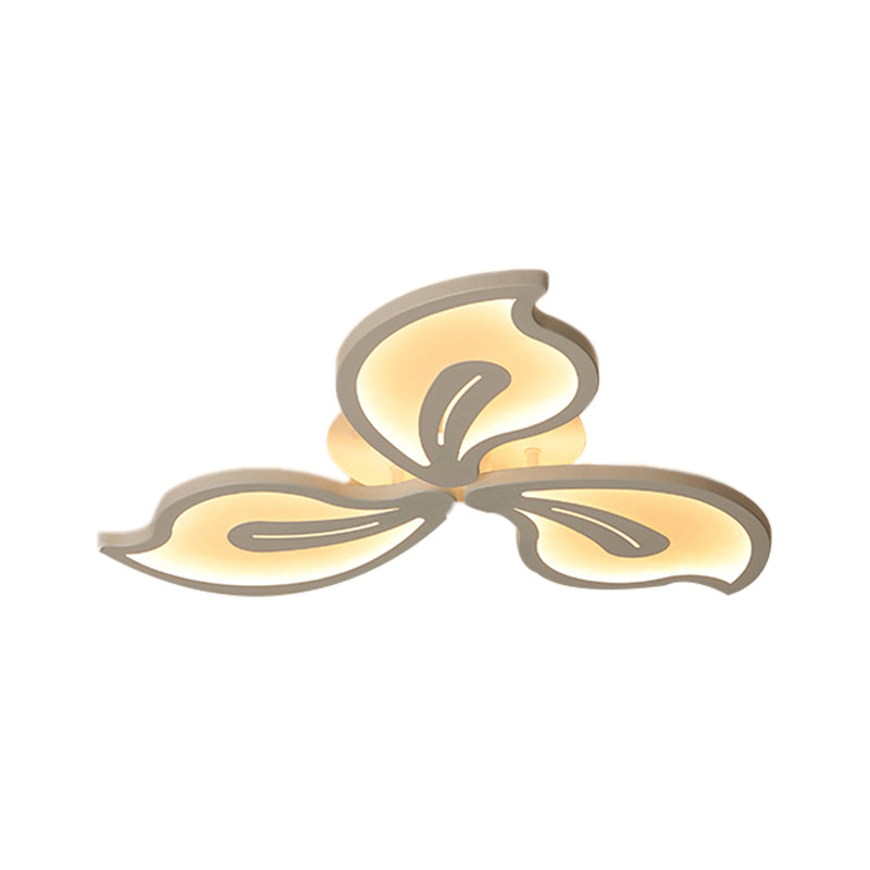 Bauhinia Leaf Fush Light Acrylique moderne 3/5/9 Light Light Room LED Plafond Plafon