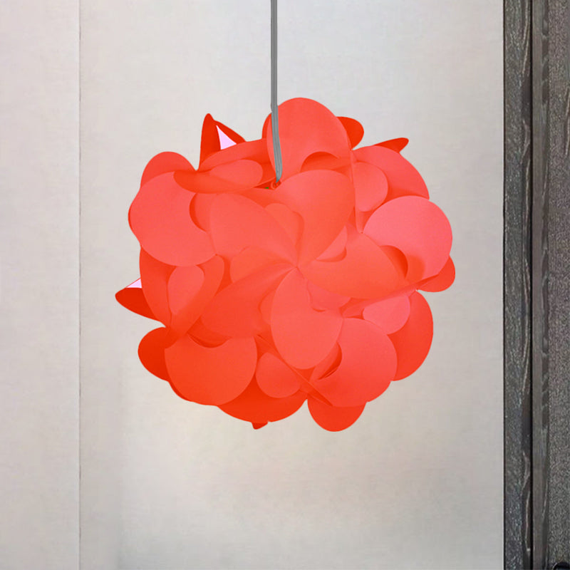 10"/12"/16" Wide Windmill Plastic Ceiling Pendant Modern 1 Light Red/White Hanging Light Fixture