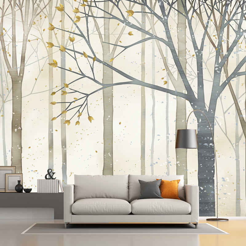 Environment Friendly Tree Murals Decal Full Size Modern Wall Covering for Restaurant