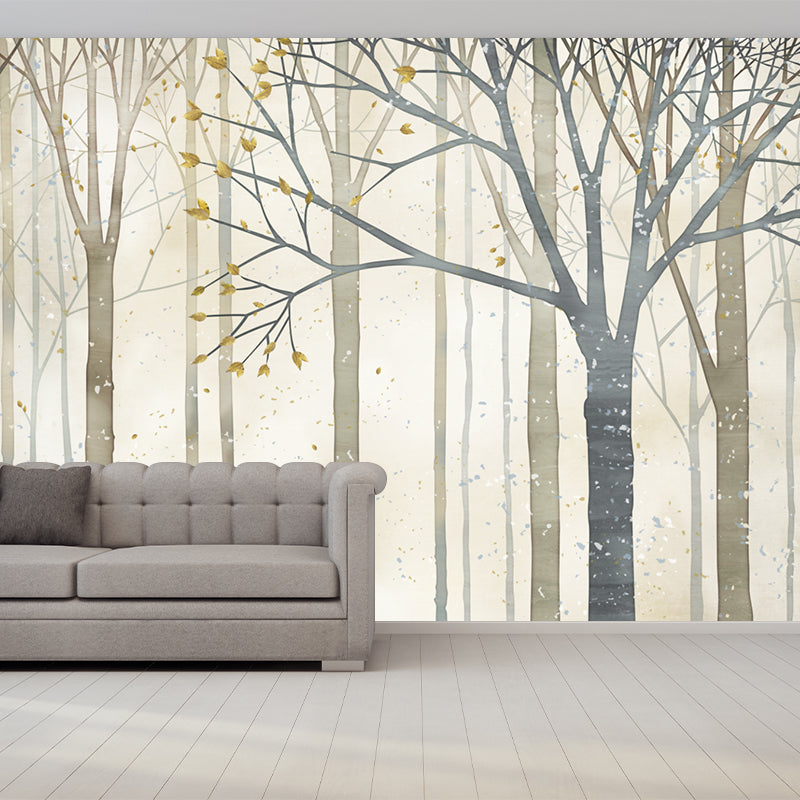 Environment Friendly Tree Murals Decal Full Size Modern Wall Covering for Restaurant