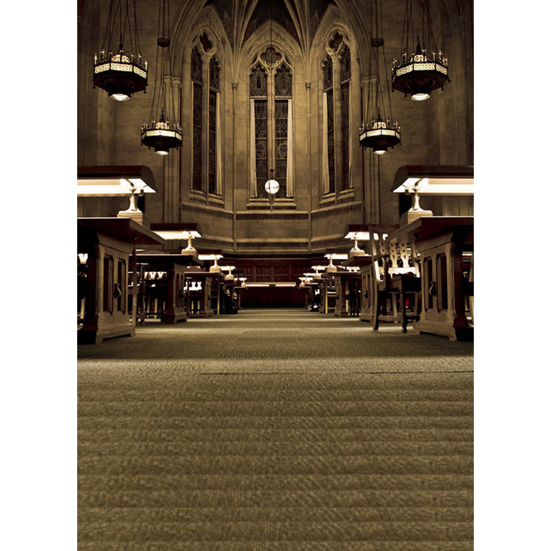 Modern Interior Church Wallpaper Murals Brown Moisture Resistant Wall Covering for Accent Wall