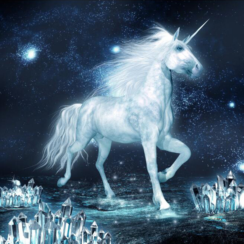 Waterproof Unicorn Mural Wallpaper Custom Size Nordic Wall Decor for Living Room