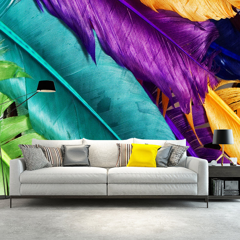 Illustration Feather Murals Extra Large Wall Covering for Home, Personalised Size