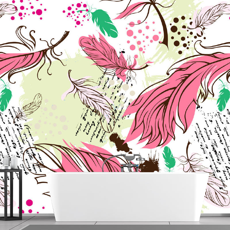 Extra Large Feather Wall Murals Stain Resistant Modernism Living Room Wall Decor