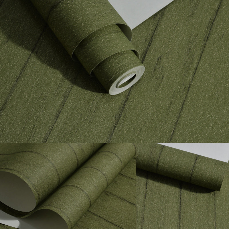 Green Shiplap Wallpaper Roll Construction Country Washable Wall Decor for Living Room