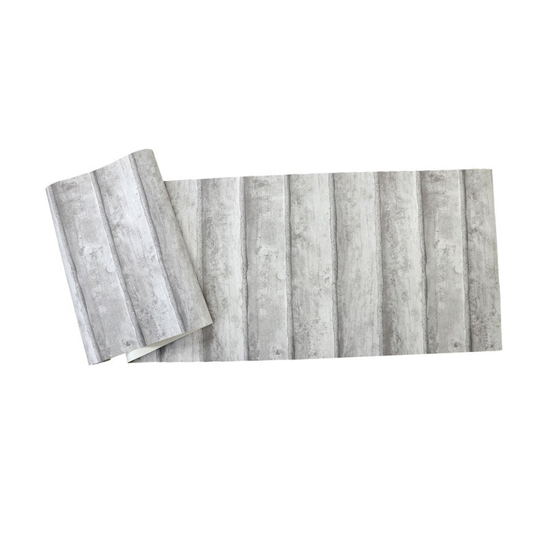 Moisture Resistant Wood Effect Wallpaper Non-Woven Industrial Wall Art for Living Room