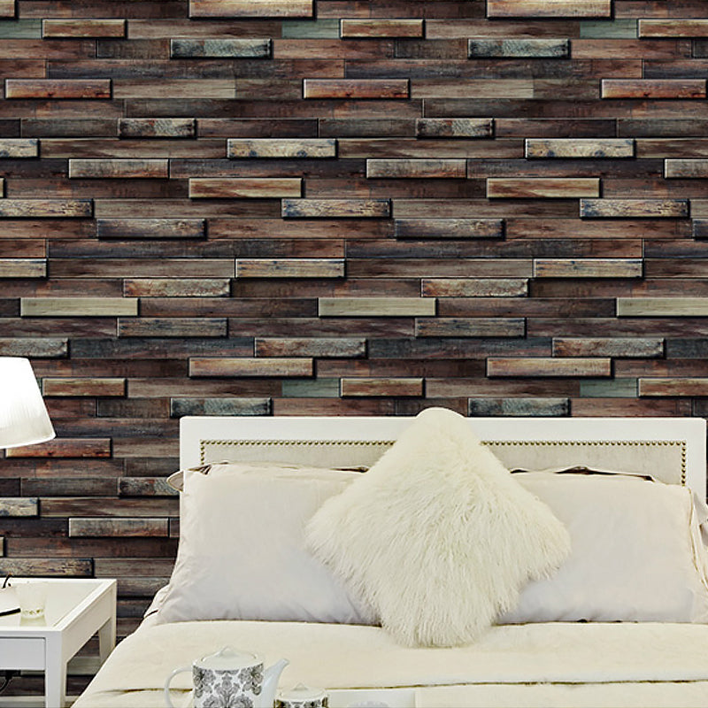 Papier peint brique et mortier de 57,1 pieds carrés, décoration murale en tissu non tissé de couleur foncée, résistant à l'humidité
