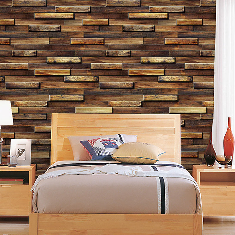 Papier peint brique et mortier de 57,1 pieds carrés, décoration murale en tissu non tissé de couleur foncée, résistant à l'humidité