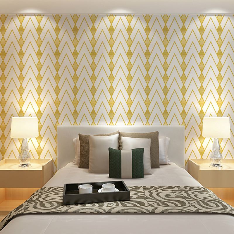 Modern Arrow Pattern Wallpaper for Living Room 57.1-sq ft Wall Covering in Dark Color