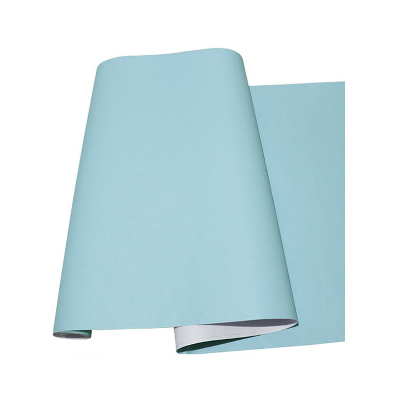 Peel and Stick Solid Wallpaper Sky Blue Nordic Removable Wall Covering for Bedroom