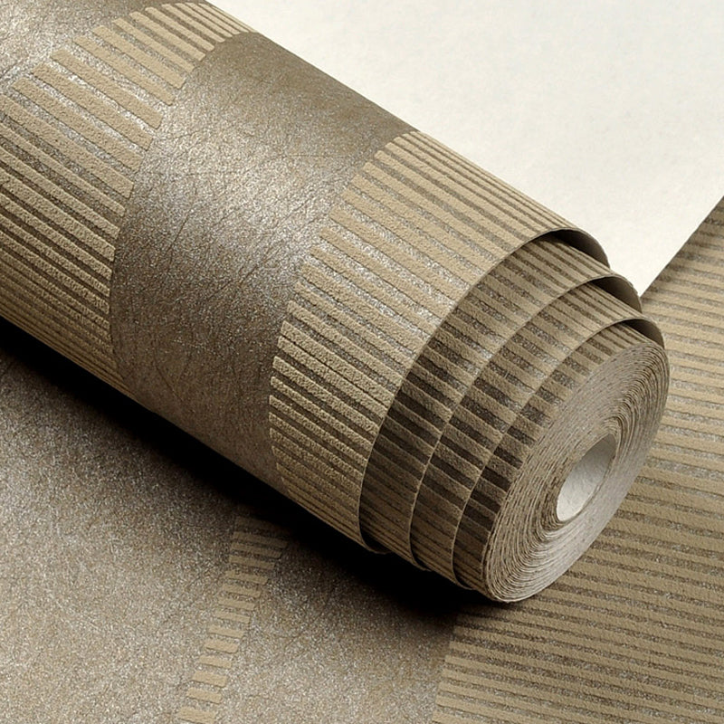 Non-Woven Textured Wallpaper Modern Style Ogee Printed Wall Decoration in Light-Yellow for Home