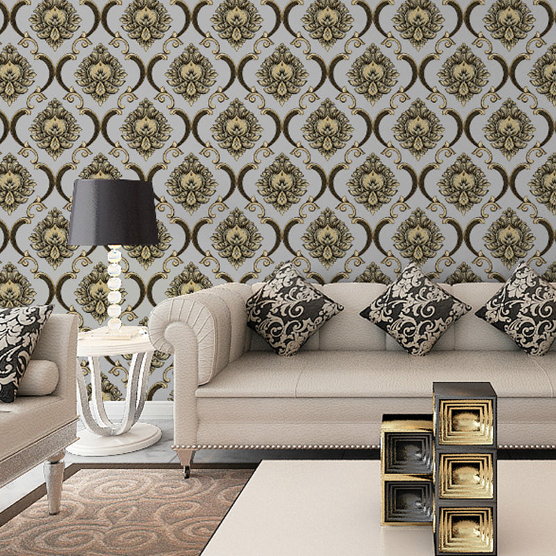 Papier peint à motifs médaillon Glam pour salle à manger 33' L x 20,5" W Décoration murale en couleur pastel