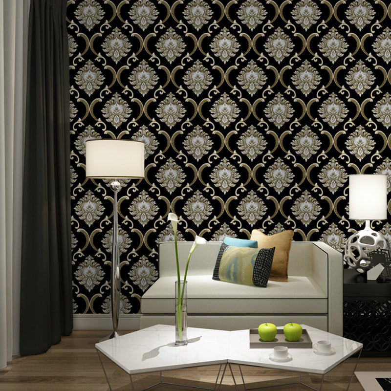 Papier peint à motifs médaillon Glam pour salle à manger 33' L x 20,5" W Décoration murale en couleur pastel