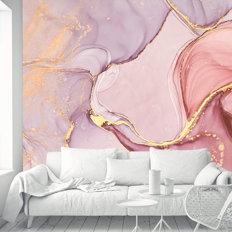 Pink Abstract Drawing Wallpaper Murals Stain Resistant Modern Art Bedroom Wall Covering