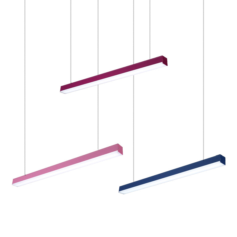 Éclairage pendentif en métal bouillonnant simplicité LED Bleu / violet / bois plafond suspendu pour le salon