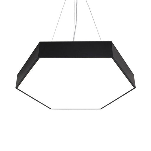 Yellow/Silver/Purple Hexagon Pendant Lamp Contemporary Led Metal Hanging Ceiling Light, 12"/18"/23.5" Wide