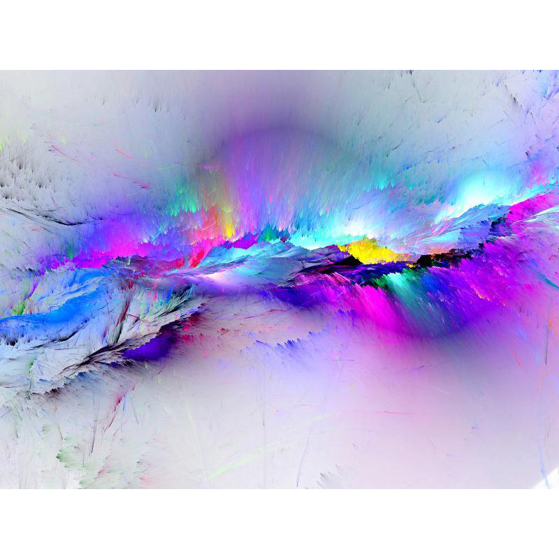 Blue-Purple Feathers Wallpaper Murals Water Resistant Wall Covering for Living Room