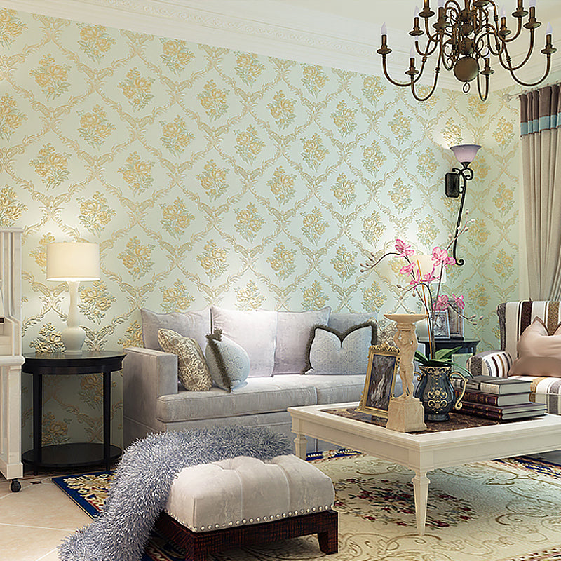 Beautiful Blooming Peony Wallpaper Roll for Bedroom, Pastel Color, 31' L x 20.5" W