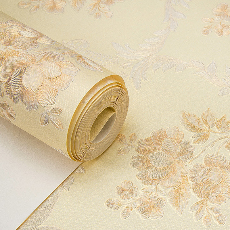 Beautiful Blooming Peony Wallpaper Roll for Bedroom, Pastel Color, 31' L x 20.5" W