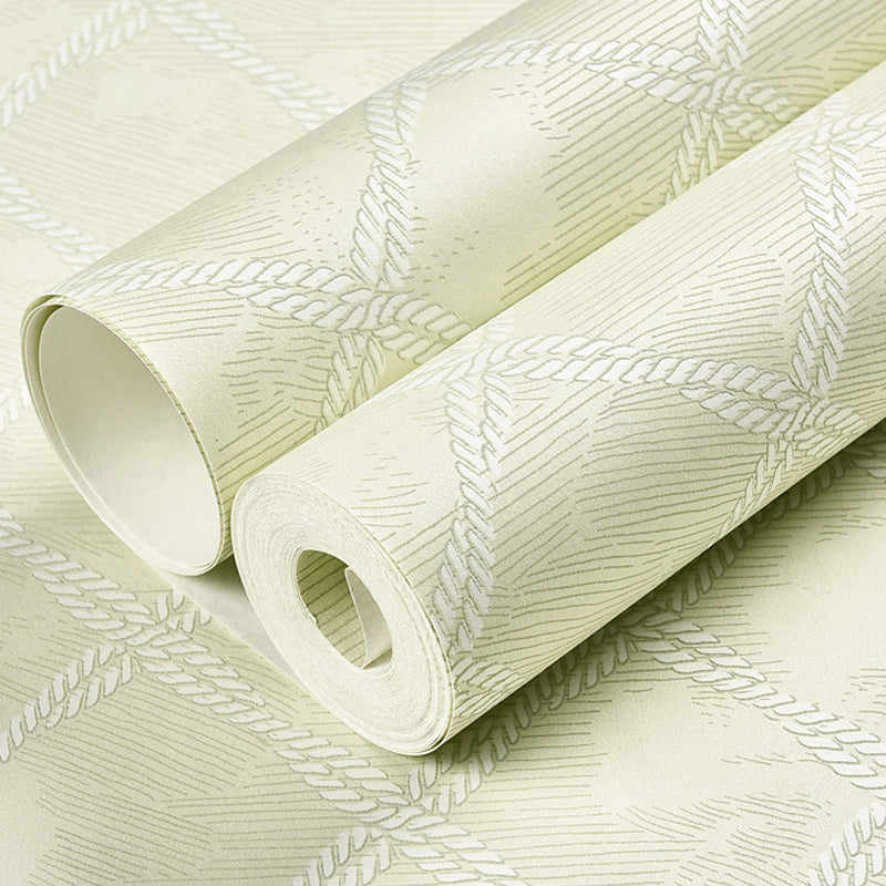 Minimalist Lattice Wallpaper for Living Room 57.1-sq ft Wall Art in Pastel Color