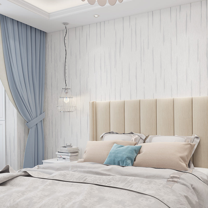 Non-Woven Temporary Wallpaper Simplicity Stripes Wall Covering in Light Color, Self Stick