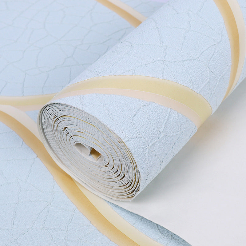 Light Color Ogee Wallpaper Crackle Look Modern Stain-Proof Wall Art for Living Room
