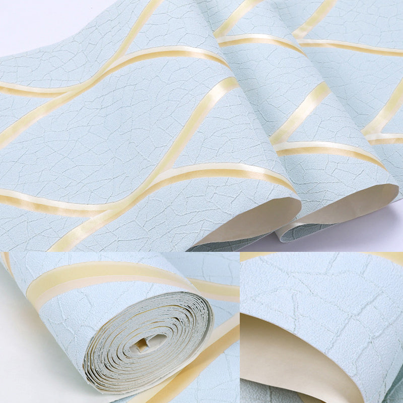 Light Color Ogee Wallpaper Crackle Look Modern Stain-Proof Wall Art for Living Room