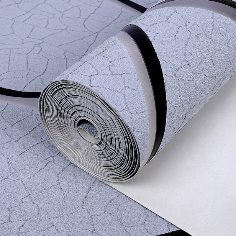 Light Color Ogee Wallpaper Crackle Look Modern Stain-Proof Wall Art for Living Room